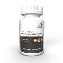 HUMAKEllc VitaThrive Activated Charcoal 활성 차콜 1000mg 180정, 1개