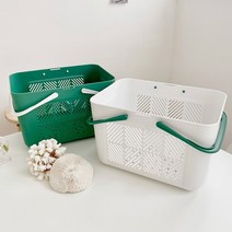 헬스장샤워 물빠짐 목욕바구니 사우나 수영장가방 목욕바스켓 샤워용품수납, 1개, 민트