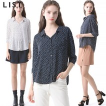 [리스트.] [리스트] 폴카 도트 루즈핏 셔츠