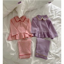 에이마켓 22 프릴 파자마 세트 가을 내의 내복 파자마 잠옷 유아 아동 주니어 홈웨어