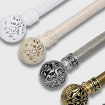 창안애 엔틱 커튼봉 25mm, 아이보리