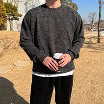 남자 리빌드 맨투맨 오버핏 긴팔 쭈리 무지 스판 티셔츠 봄 가을 겨울 옷 코디