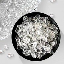 백 수정 자갈 50g 원석 정화용 투명 크리스탈 보석 돌, 소형5-7mm, 1개