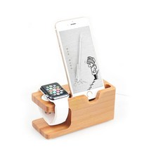 [천삼백케이] [굿즈트리] 스마트워치 핸드폰 거치대 / 원목 스마트폰워치거치대, 단품