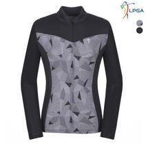 LPGA 여성 MESH소매 반짚업 티셔츠 L191TL511P