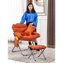 등받이접이의자 기숙사 스툴 싱글 대학생 쿠션의자 접의자 침실 신기 조절가능 보강 PC 1766055564, 싱글 의자다 _발판 _허그 쿠션 (색
