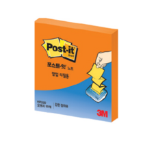 쓰리엠 포스트잇 포스트잇 KR-330 강한점착용 팝업 리필 76 x 76 mm, 오렌지, 10개