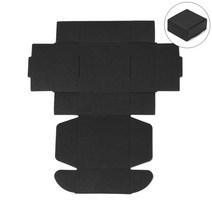 선물 포장 박스 10 개몫 다중 크기 크래프트 종이 상자 갈색 골판지 수제 비누 상자 흰색 공예 종이 상자 검은 보석 상자, 5.8x5.8x3.2cm, 검은 색