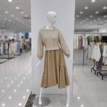 지컷 드로스트링 포인트 배색 원피스 7222337601 뉴코아일산