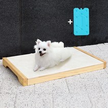 엔터펫 원목 대리석 애견 강아지 고양이 쿨매트, 세라믹대리석원목쿨매트+콜드팩