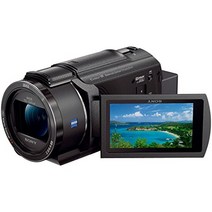 소니 4K 캠코더 핸디캠 FDR-AX45A 블랙 64GB 내부 메모리 20x 광학 줌 공간 광학 이미지 안정화 FDR-AX45A B, 세트 없음 + 블랙