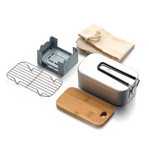 차박 감성 생존캠핑 오지캠핑 라면 사각 반합 (세트)