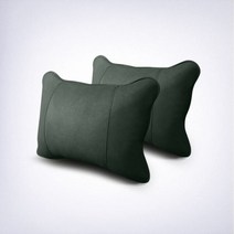 차량용 쿠션 알칸타라 메르세데스-벤츠 마이바흐 자동차 알칸타라 머리 받침 자동차 목 베개 BMW 자동차 뒷 목 허리 쿠션, Hole Green 2pcs