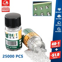 공구 1 병 리볼링 틴 볼 0.2 0.25 0.3 0.35 0.4 0.45 0.5 0.55mm 25000 pcs BGA 솔더 리드 재가공 수리 도구, 07 0.5mm