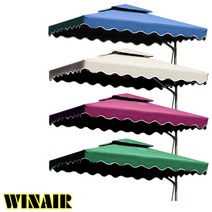 남보마트 WINAIR 특대형 대형파라솔 사각형 파라솔 타프 천막 펜션 카페 감성 ( 전용 물통 추가 구입 가능 ), 네이비, 구매 안함
