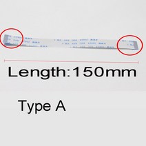 1PCS 0.8mm 피치 플랫 유연한 케이블 FFC FPC LCD A 전방 100/150/200/300mm AWM 20624 80C 60V VW-1 34/32, 03 150A_05 8P