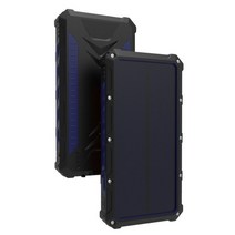 태양광 보조배터리 50000mAh 태양 보조베터리 대용량 외장 배터리 휴대용 야외 여행 긴급 아이폰 호환 Xiaomi 삼성, [01] 30001 mAh-50000 mAh, [03] Blue