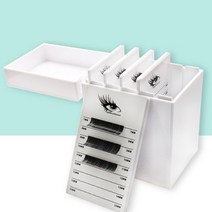 CMCOSMETIC 속눈썹정리함 래쉬박스 고급아크릴 대리석, 화이트