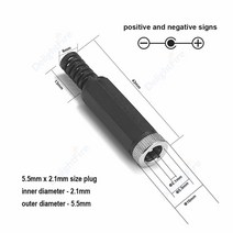 암 수 DC 플매트 카펫 러그 커넥터 CCTV 카메라 태양 전지 패널 LED 스트립용 전원 어댑터 5.5mm x 2.1mm 5V 12V 잭 3-100 개, 03 type C_04 20pcs