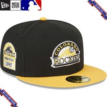 [미국정품] 907023 스냅백 캡모자 MLB [콜로라도 로키스] 뉴에라 59FIFTY Fitted Hat - Black/Gold