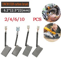 슬라이딩 각도 절단기 2/4/6/10PCS 6.2x12.5x22mm DW381028 Mitre 톱 카본 브러쉬 381028-08 381028-02 DW717XPS DW718XP, 04 10pcs