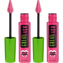 Maybelline York Great Lash Lots Of Lashes 세척 가능한 마스카라 메이크업 브라운 블랙 2개입, 0.43 Fl Oz (Pack of 1), Washable Blackest Black