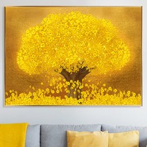 돈 들어오는 그림 황금 돈나무 금전수 액자 대형 거실 현관 인테리어액자 집들이 개업 선물, 무광실버