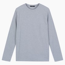 탑텐 22 FW 남성 브러쉬드 와플 라운드넥 긴팔 티셔츠 BL