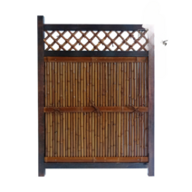 나무울타리 나무담장 텃밭 울타리 대나무울타리, 딥브라운88cmx4.5x120cm