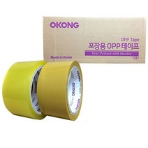 시둥마켓 +[시둥마켓]+_ 구리테이프 아크릴테이프 OPP박스테이프 문구포장테이프 보양제, 오공 투명 황색 아크릴박스테이프 48x40 48x, 황색/48x40(50개)