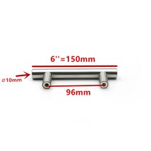 서랍장 손잡이 엔틱 수입 가구 붙박이장 중문 문고리 블랙 골든 실버 찬장 책상 50mm-500mm 닦았 스테인레스 스틸 주방 옷장 캐비닛 도어핸들, 은색-96mm