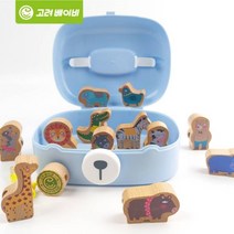 고려베이비 동물 실꿰기 원목 소근육발달 놀이 구슬 실꿰기 놀이, 1개