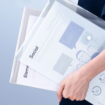 델리 투명 봉투 파일 A4(낱개-1개)/가로형 서류보관 파일 파우치