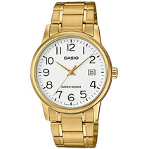 카시오 남자 메탈 손목 시계 금장 MTP-V002G-7B2