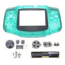 대신물산마켓 간지 YuXi-컬러풀 하우징 쉘 교체 게임보이 어드밴스 GBA 콘솔 하드 케이스 스크린 렌즈 및, 한개옵션1, 18 Luminous Green