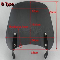 로얄 엔필드 썬더버드 용 윈드 실드 500 500X 350 350X 인터셉터 콘티넨탈 GT 650 535 윈드 스크린 브래킷 헤드 라이트 마운트, D Type Gray