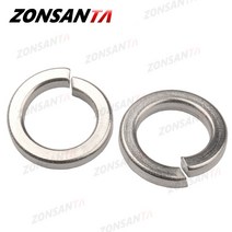 고무오링 패킹 실리콘 오링 고무링 ZONSANTA-A2 304 스테인레스 스틸 분할 스프링 잠금 와셔 탄성 가스켓, 14 M20 x 5Pieces