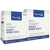 뉴질랜드 내추럴엔젯 데일리 MSM 2000 엠에스엠 90베지캡슐x5 엔조제놀, 5개, 90개