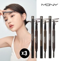 맥퀸뉴욕 [1+ 1+ 1] 워터프루프 오토 아이브로우 픽싱파우더, 내추럴(픽싱) 2+월넛(픽싱)