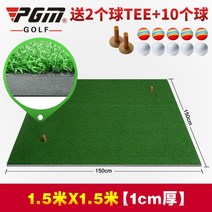 골프 매트 두꺼운 연습 스윙 훈련 연습기 골프공 간편, 1.5×1.5미터(두께 1cm)