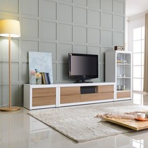 아이앤 캐시거실장장식장풀세트BS, 오크네이비