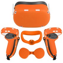골프 VR 오큘러스오큘러스 퀘스트 2 용 실리콘 보호 커버 셸 케이스 헤드셋 페이스 아이 패드 핸들 그립 V, 한개옵션1, 05 Orange