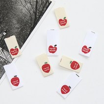 10개) 끼움라벨 핸드메이드 사과딸기 2color Z1220 C0, 내추럴