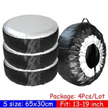 타이어 커버 보관 4PCS 케이스 자동차 스페어 스토리지 가방 캐리 토트 폴리 에스터 13-19 인치 19-23, 01 4PCS 13-19 Inch
