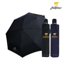 잭니클라우스 3단우산 로고 접이식 완전자동우산, 블랙