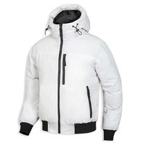 디바옴므 겨울 배색 포인트 중량 패딩 후드 점퍼