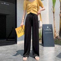 또온나 루즈핏 와이드 밴딩팬츠 데일리 캐주얼룩 부드럽고 시원한 통바지
