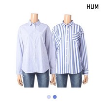 흄 여 포플린 스트라이프 셔츠 FHNSCSL508M