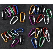 카라비너 알루미늄 캠핑 고리 등산 안전 텐트 해먹, D형, 3호