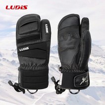 루디스 루디스 22/23 스키 스노보드용 삼지 인조가죽장갑 LGM4793, LGM4793-BK_S